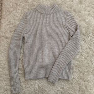 H&M Mock Neck Ribbed Sweater